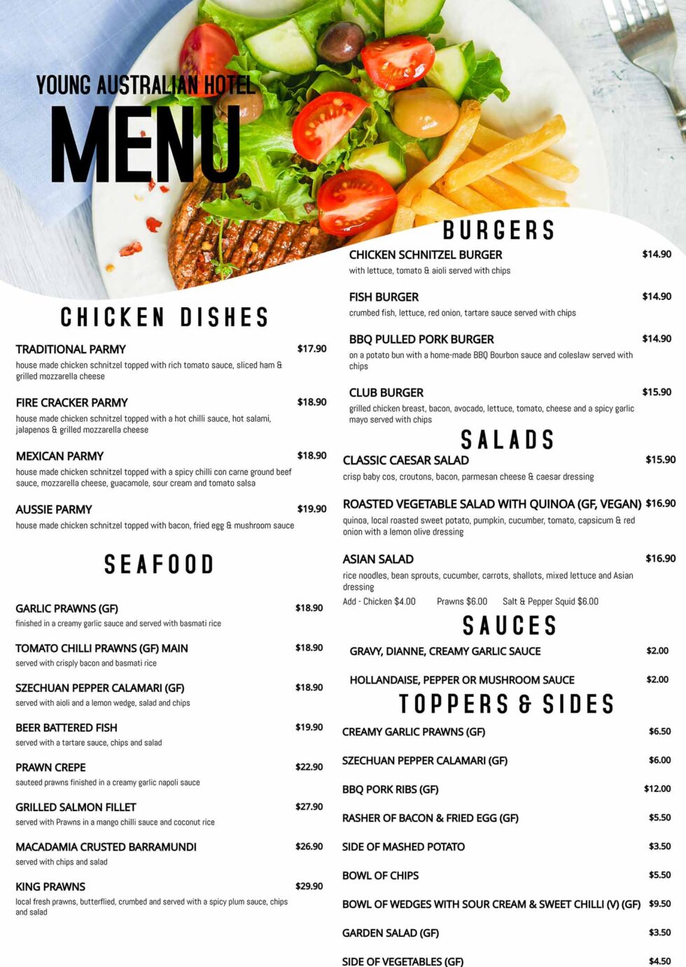 Maggie's Restaurant - Menu - Young Australian Hotel and Function Centre ...